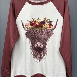 Floral cow shirt